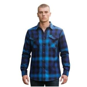 Dixxon Flannel Co Shirt Teen LIFELINE Mens 2XL Blue Limited Edition Button Down